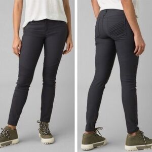 Prana Brenna Moto Pant Stretch Navy Blue Mid Rise Womens Size 6